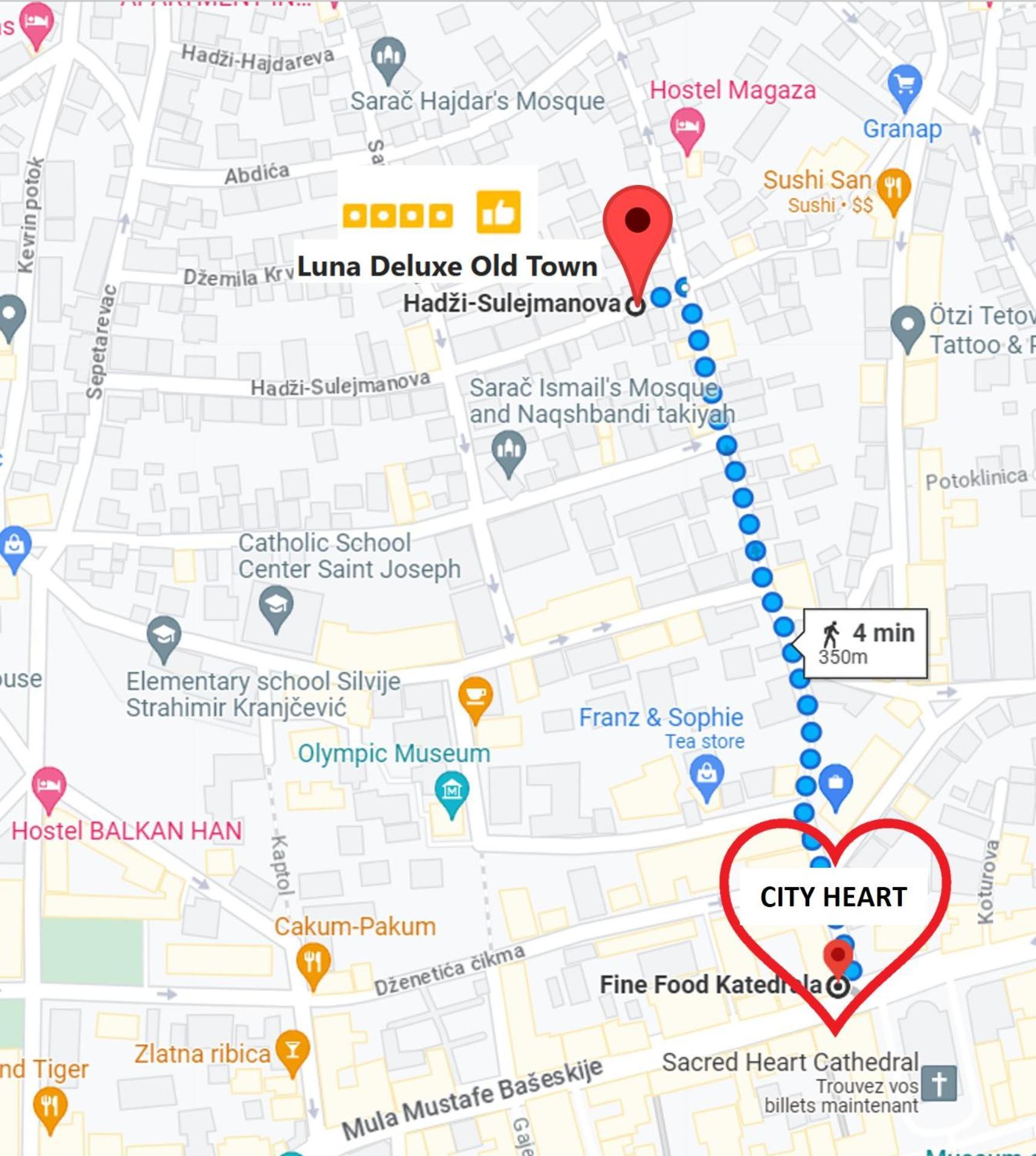 Luna Deluxe City Center & Free Parking Sarajevo Ngoại thất bức ảnh